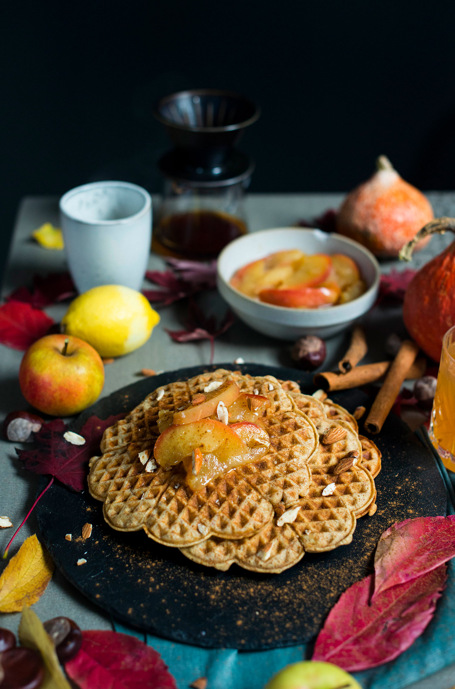 Marzipan-waffles-apple-compote-10