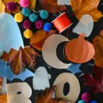 Herbstgirlande mit Kindern basteln